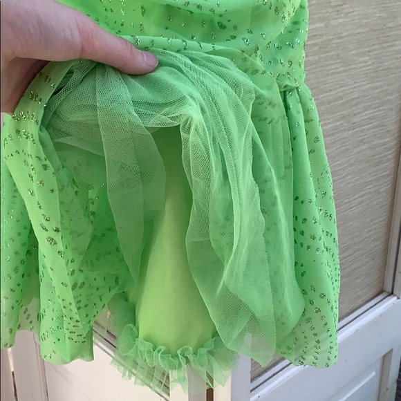 IZ Beyer Girl Dress, Formal Green Sparkle Dress, One Shoulder Party Dress - Picture 7 of 10